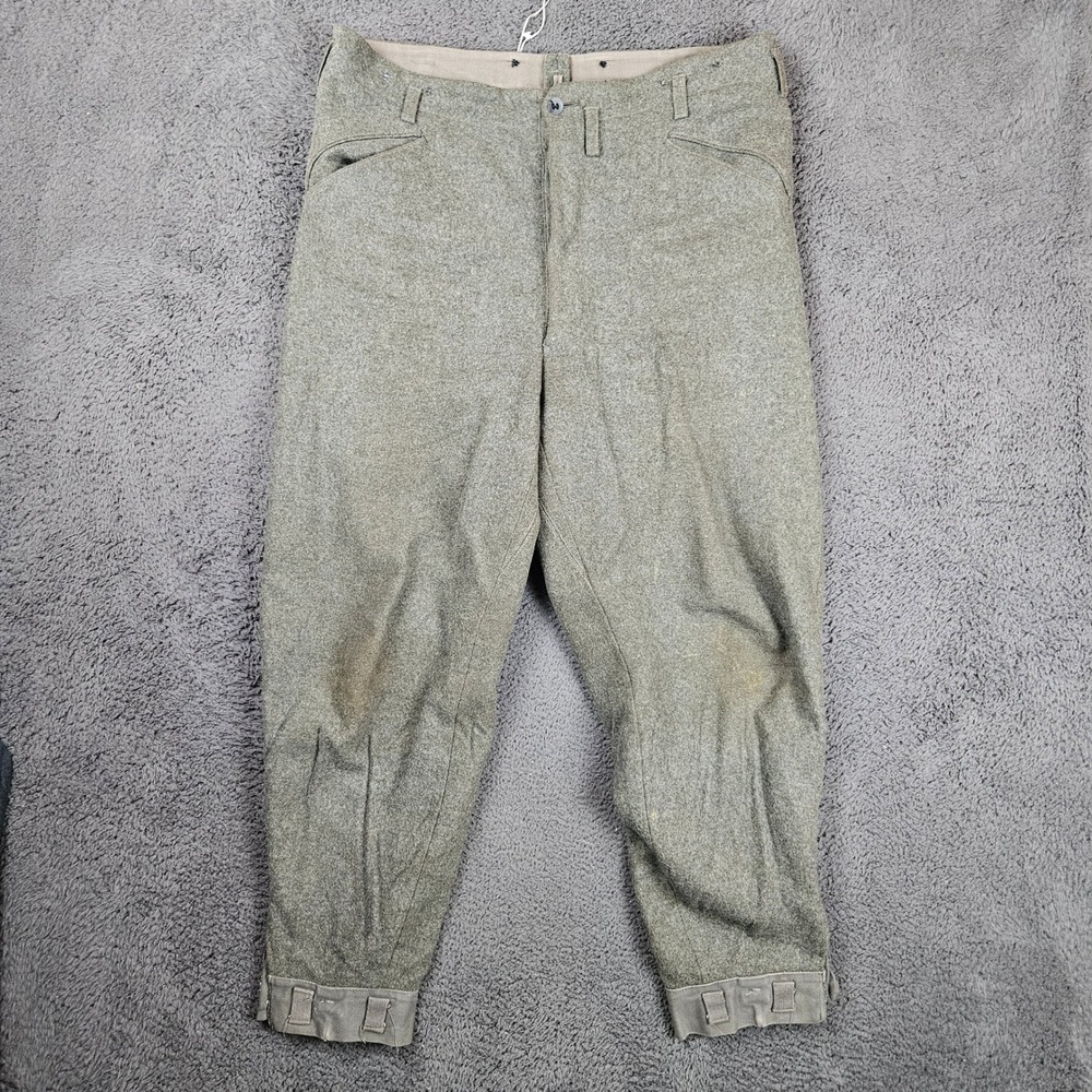 Swedish Military M39 Wool Field Trousers Green Mens 40x30‎ Vintage